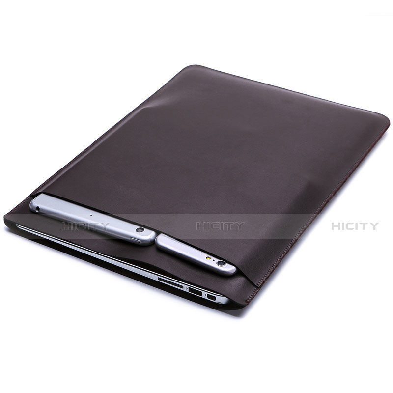 Morbido Pelle Custodia Marsupio Tasca L20 per Apple MacBook Pro 13 pollici Retina Marrone