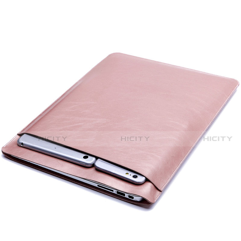 Morbido Pelle Custodia Marsupio Tasca L20 per Apple MacBook Pro 13 pollici Retina Oro Rosa