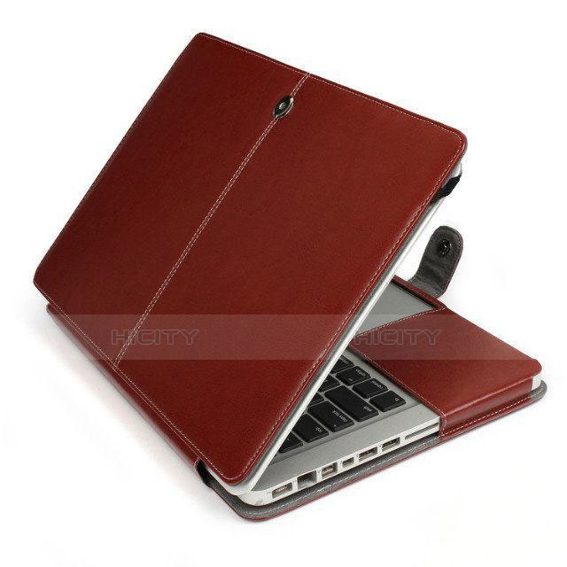 Morbido Pelle Custodia Marsupio Tasca L24 per Apple MacBook Pro 13 pollici (2020) Marrone