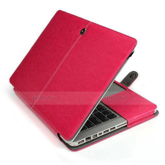 Morbido Pelle Custodia Marsupio Tasca L24 per Apple MacBook Pro 13 pollici Retina Rosa Caldo