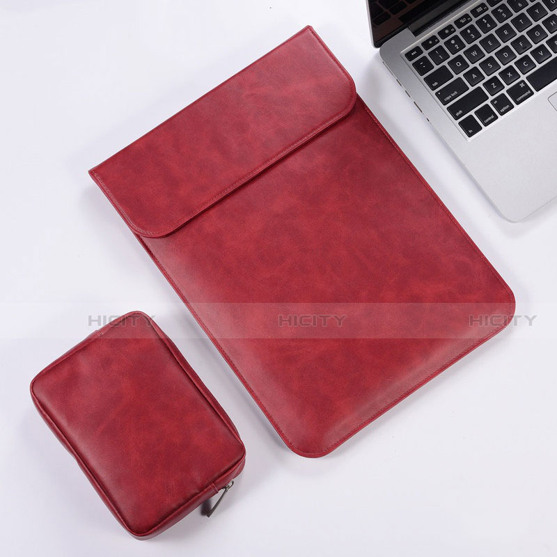 Morbido Pelle Custodia Marsupio Tasca per Apple MacBook Air 13 pollici Rosso