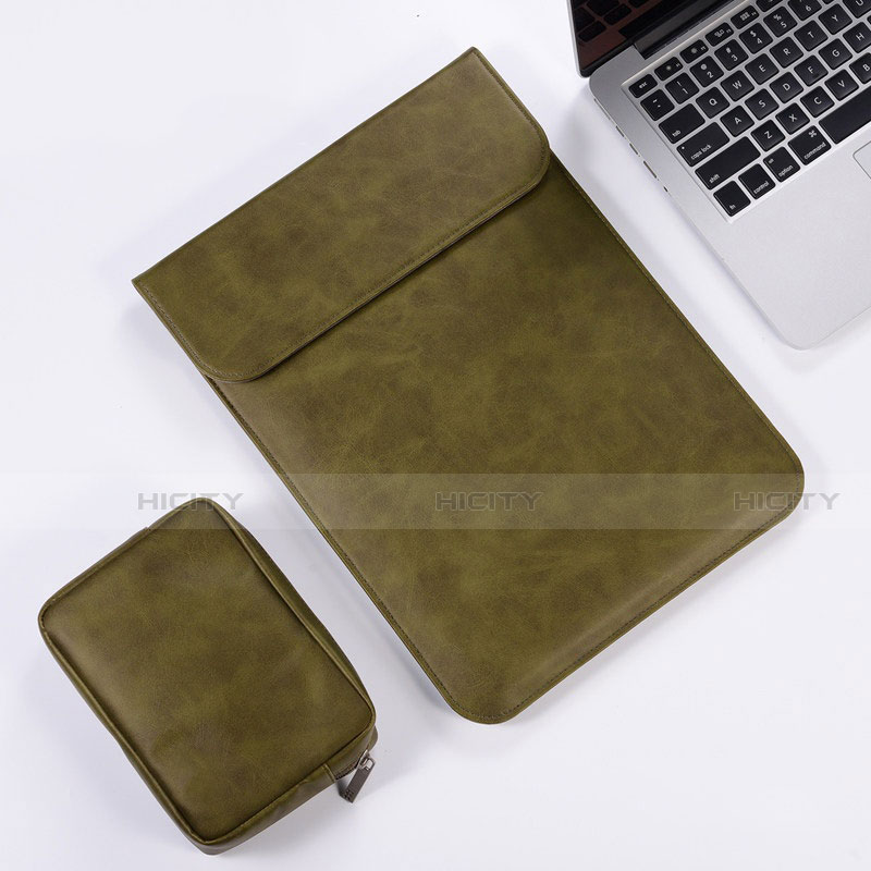 Morbido Pelle Custodia Marsupio Tasca per Apple MacBook Pro 13 pollici Retina Verde