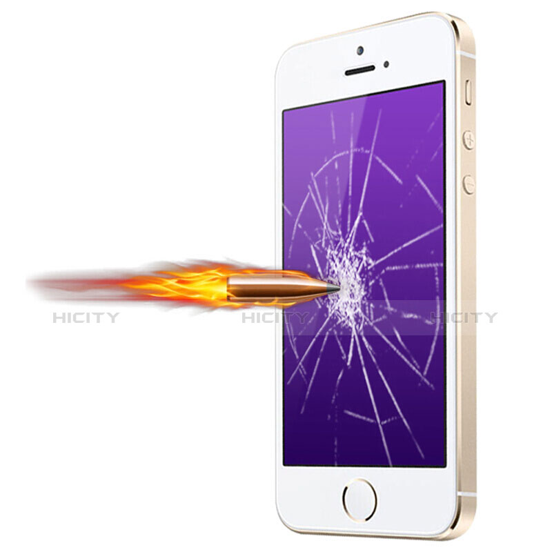 Pellicola in Vetro Temperato Protettiva Anti Blu-Ray Proteggi Schermo Film B01 per Apple iPhone 5S Blu