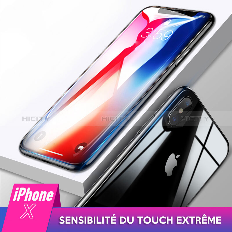 Pellicola in Vetro Temperato Protettiva Fronte e Retro per Apple iPhone X Chiaro