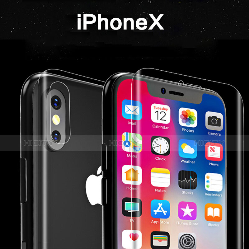Pellicola in Vetro Temperato Protettiva Fronte e Retro per Apple iPhone Xs Max Chiaro