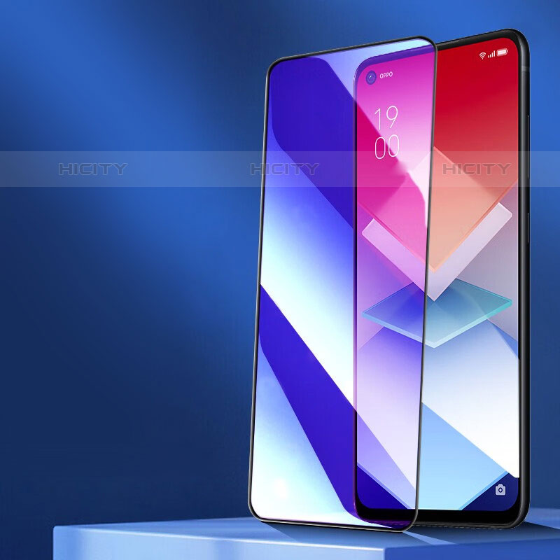 Pellicola in Vetro Temperato Protettiva Integrale Anti Blu-Ray Proteggi Schermo Film per Oppo Reno6 Pro+ Plus 5G Nero