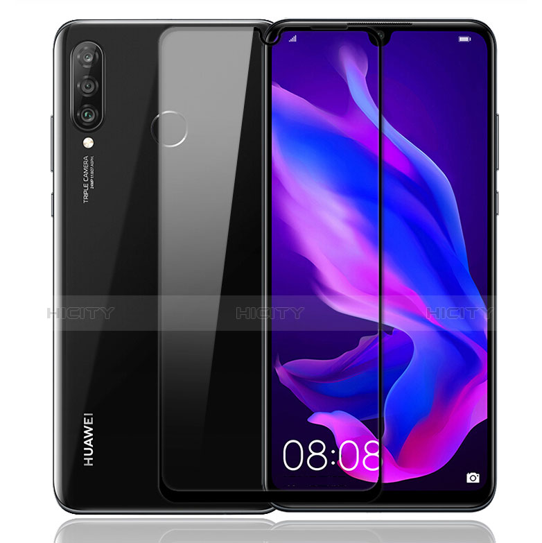 Pellicola in Vetro Temperato Protettiva Integrale Proteggi Schermo Film F02 per Huawei Nova 4e Nero