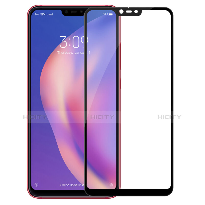 Pellicola in Vetro Temperato Protettiva Integrale Proteggi Schermo Film F02 per Xiaomi Mi 8 Lite Nero