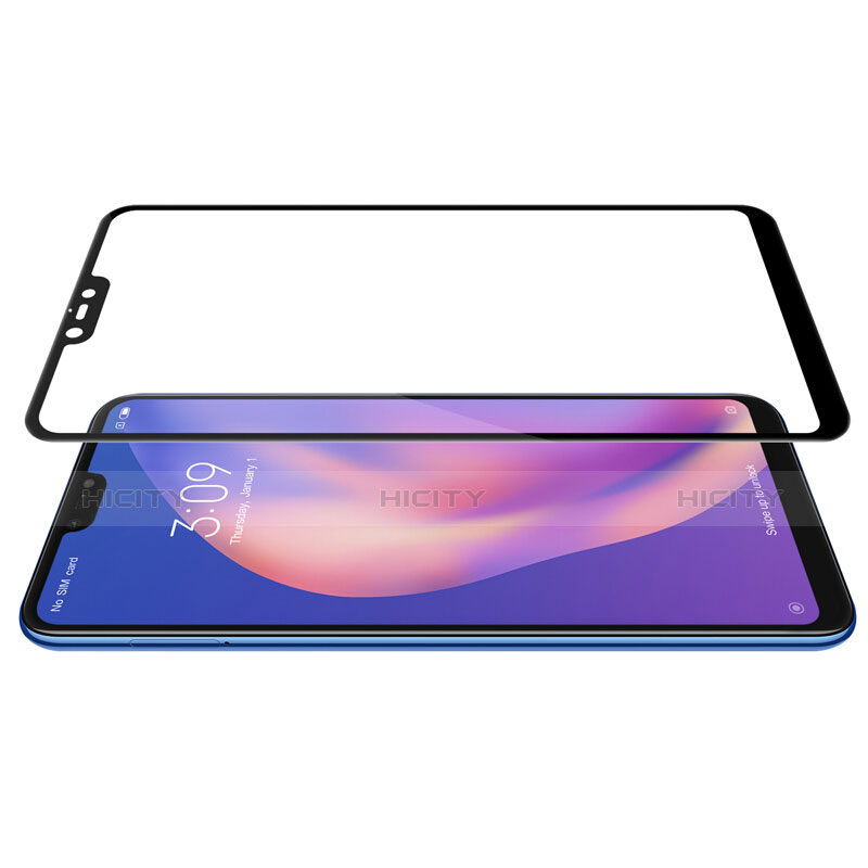 Pellicola in Vetro Temperato Protettiva Integrale Proteggi Schermo Film F02 per Xiaomi Mi 8 Lite Nero