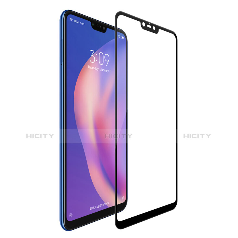 Pellicola in Vetro Temperato Protettiva Integrale Proteggi Schermo Film F02 per Xiaomi Mi 8 Lite Nero