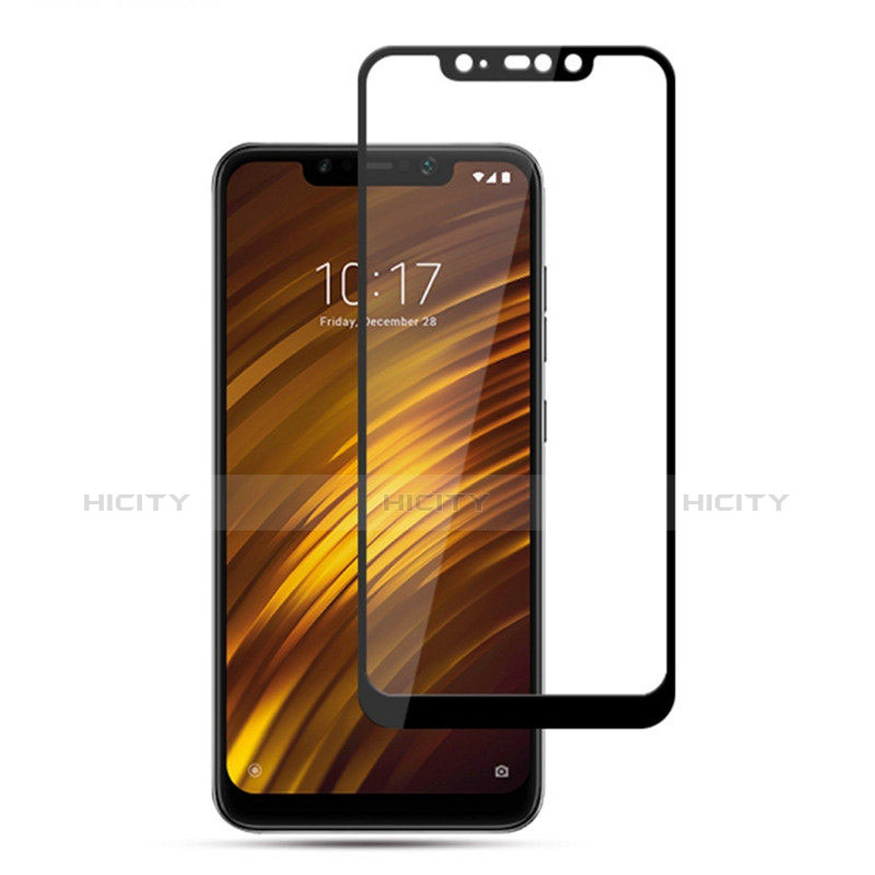 Pellicola in Vetro Temperato Protettiva Integrale Proteggi Schermo Film F02 per Xiaomi Pocophone F1 Nero