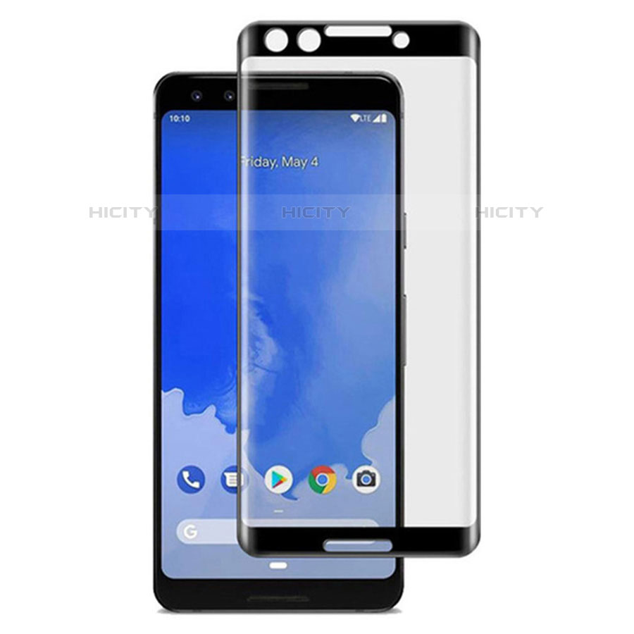 Pellicola in Vetro Temperato Protettiva Integrale Proteggi Schermo Film F03 per Google Pixel 3 Nero