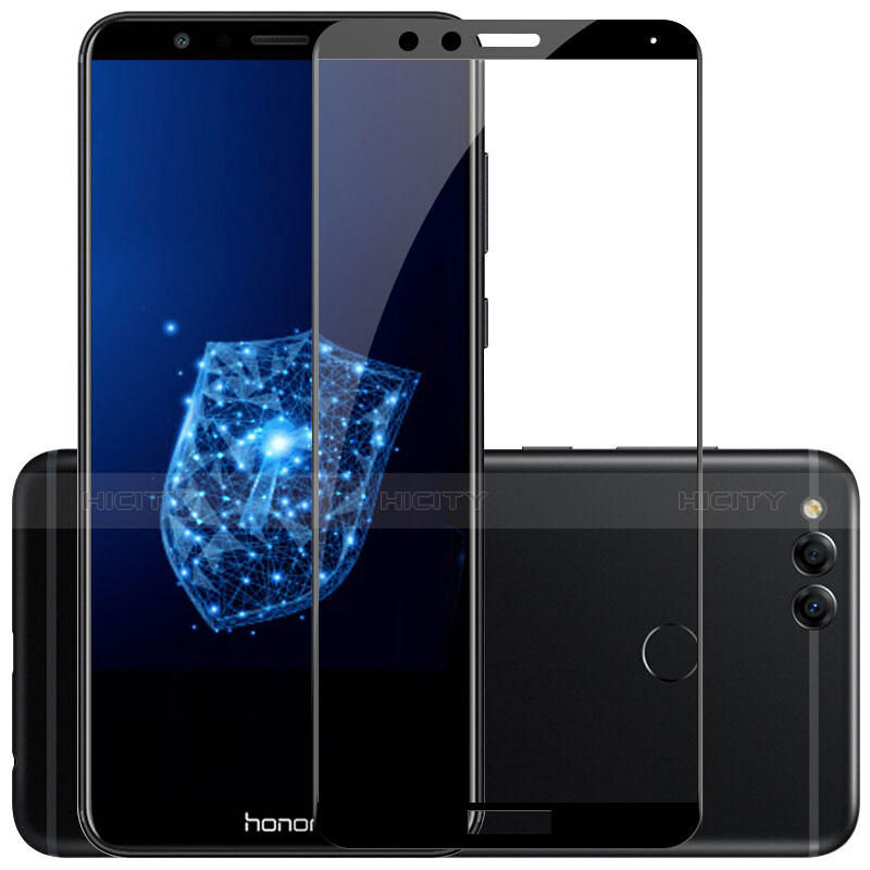 Pellicola in Vetro Temperato Protettiva Integrale Proteggi Schermo Film F03 per Huawei Honor 7X Nero