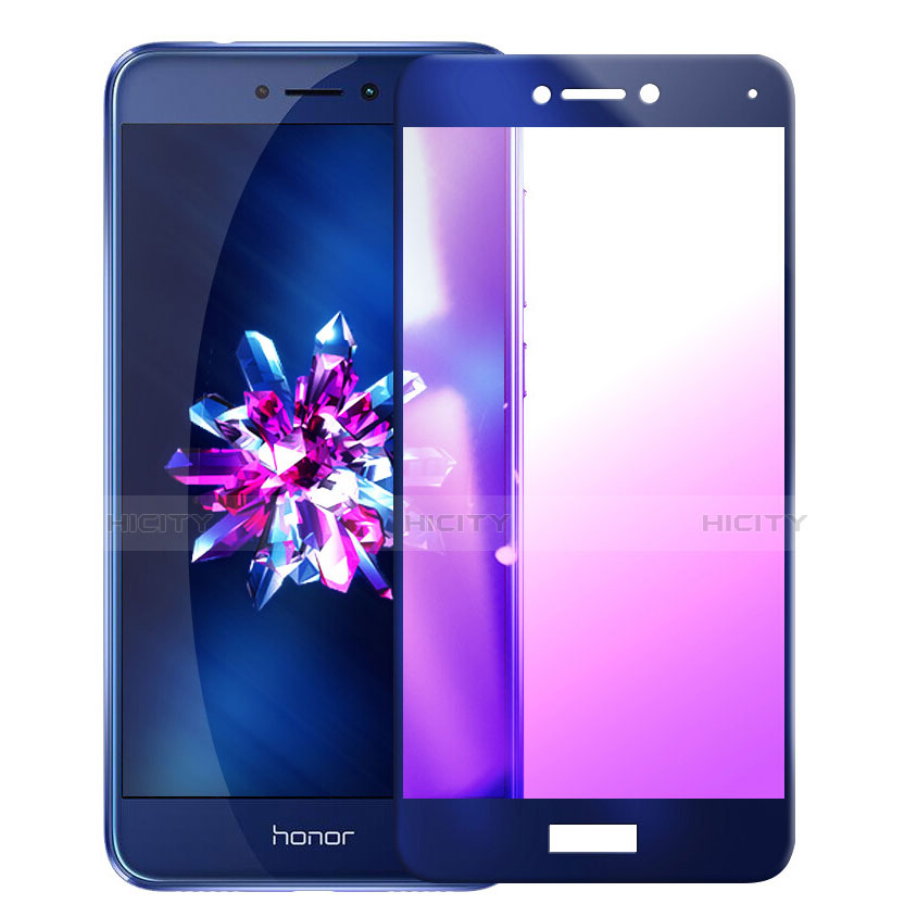 Pellicola in Vetro Temperato Protettiva Integrale Proteggi Schermo Film F03 per Huawei Honor 8 Lite Blu