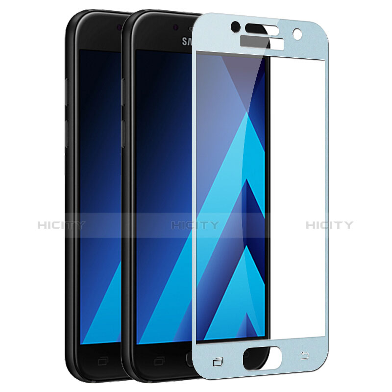 Pellicola in Vetro Temperato Protettiva Integrale Proteggi Schermo Film F03 per Samsung Galaxy A3 (2017) SM-A320F Blu