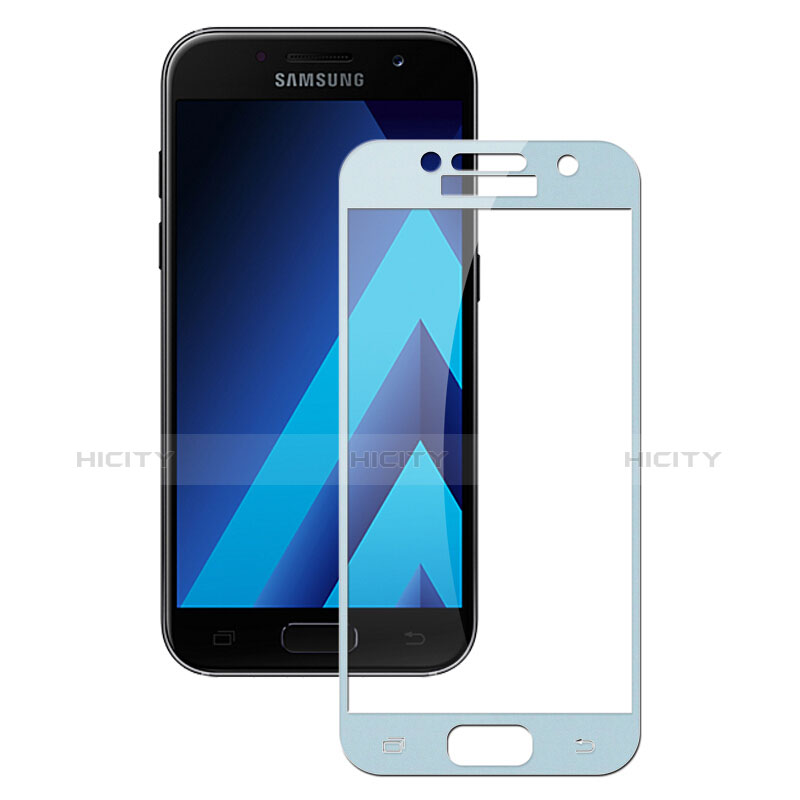 Pellicola in Vetro Temperato Protettiva Integrale Proteggi Schermo Film F03 per Samsung Galaxy A3 (2017) SM-A320F Blu