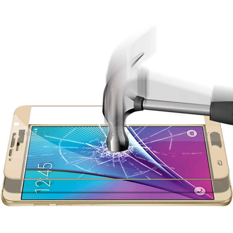 Pellicola in Vetro Temperato Protettiva Integrale Proteggi Schermo Film F03 per Samsung Galaxy Note 5 N9200 N920 N920F Oro