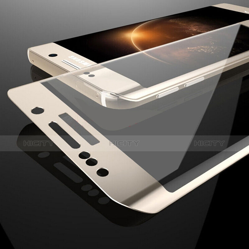 Pellicola in Vetro Temperato Protettiva Integrale Proteggi Schermo Film F03 per Samsung Galaxy Note 7 Oro