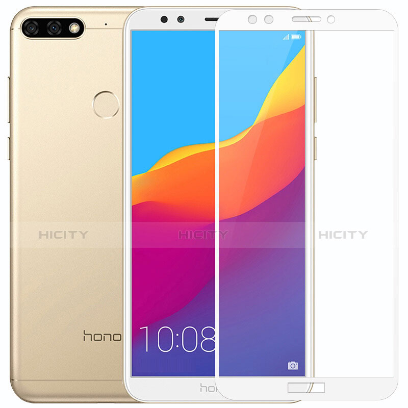 Pellicola in Vetro Temperato Protettiva Integrale Proteggi Schermo Film F04 per Huawei Honor 7C Bianco