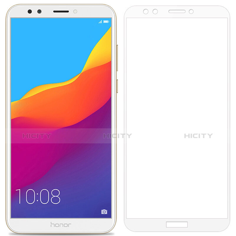 Pellicola in Vetro Temperato Protettiva Integrale Proteggi Schermo Film F04 per Huawei Honor 7C Bianco