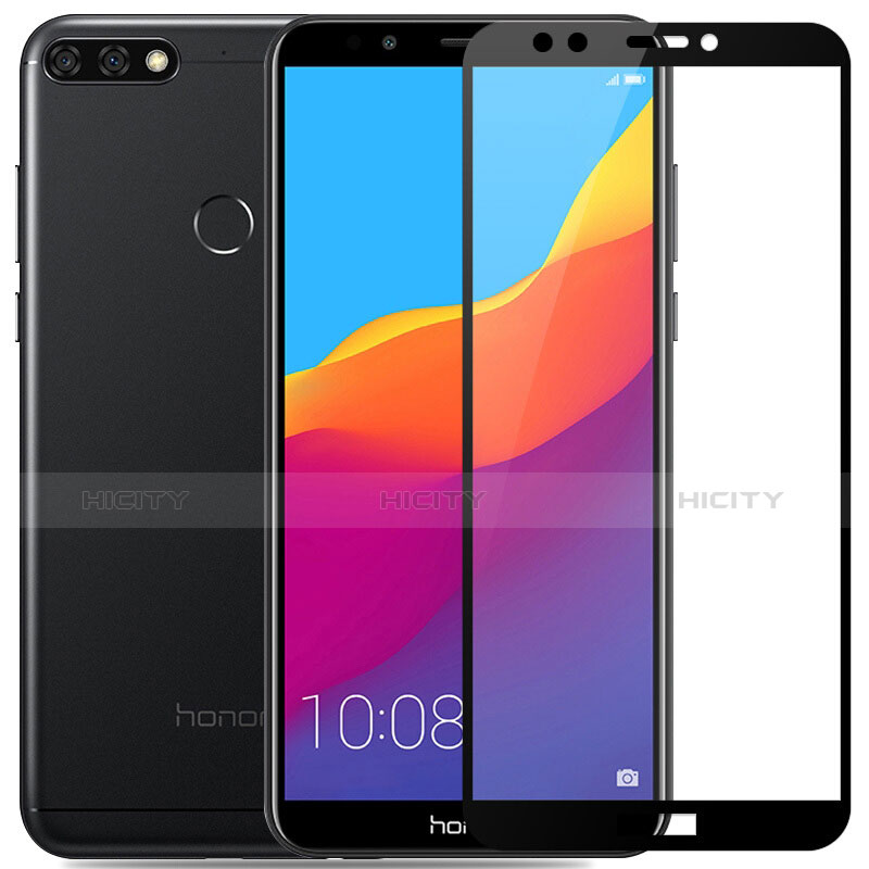 Pellicola in Vetro Temperato Protettiva Integrale Proteggi Schermo Film F04 per Huawei Honor 7C Nero