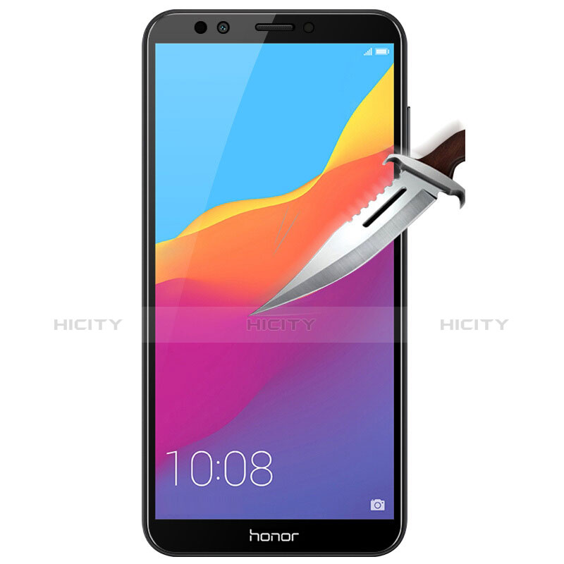 Pellicola in Vetro Temperato Protettiva Integrale Proteggi Schermo Film F04 per Huawei Y7 (2018) Nero