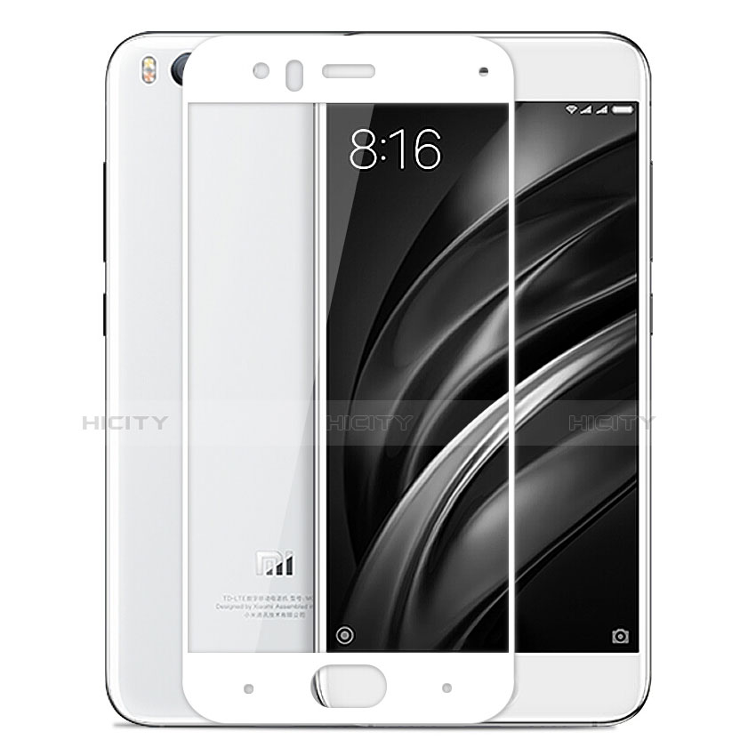 Pellicola in Vetro Temperato Protettiva Integrale Proteggi Schermo Film F04 per Xiaomi Mi 6 Bianco