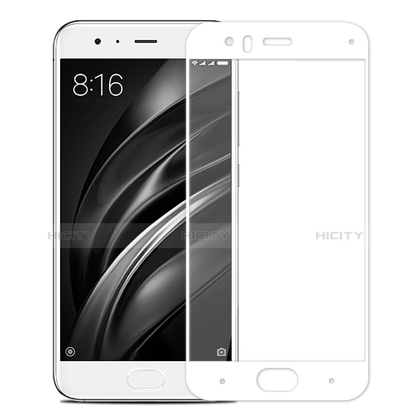 Pellicola in Vetro Temperato Protettiva Integrale Proteggi Schermo Film F04 per Xiaomi Mi 6 Bianco