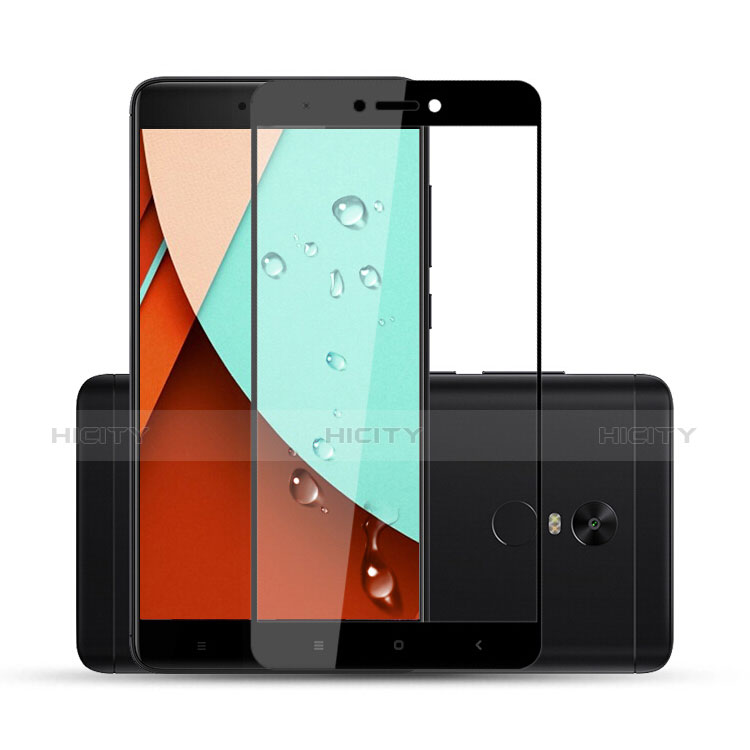 Pellicola in Vetro Temperato Protettiva Integrale Proteggi Schermo Film F04 per Xiaomi Redmi Note 4 Nero