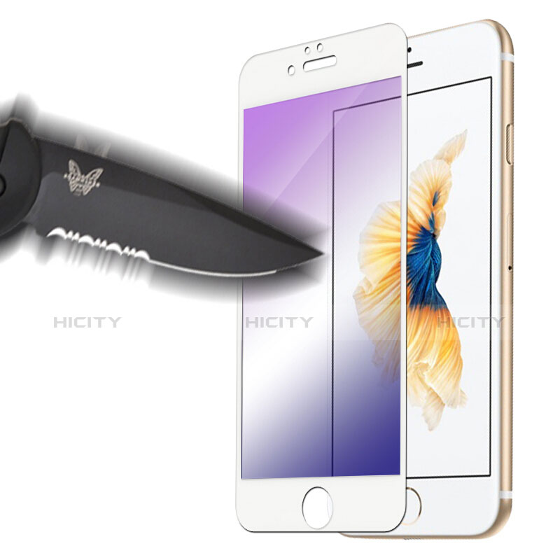 Pellicola in Vetro Temperato Protettiva Integrale Proteggi Schermo Film F05 per Apple iPhone 6 Bianco