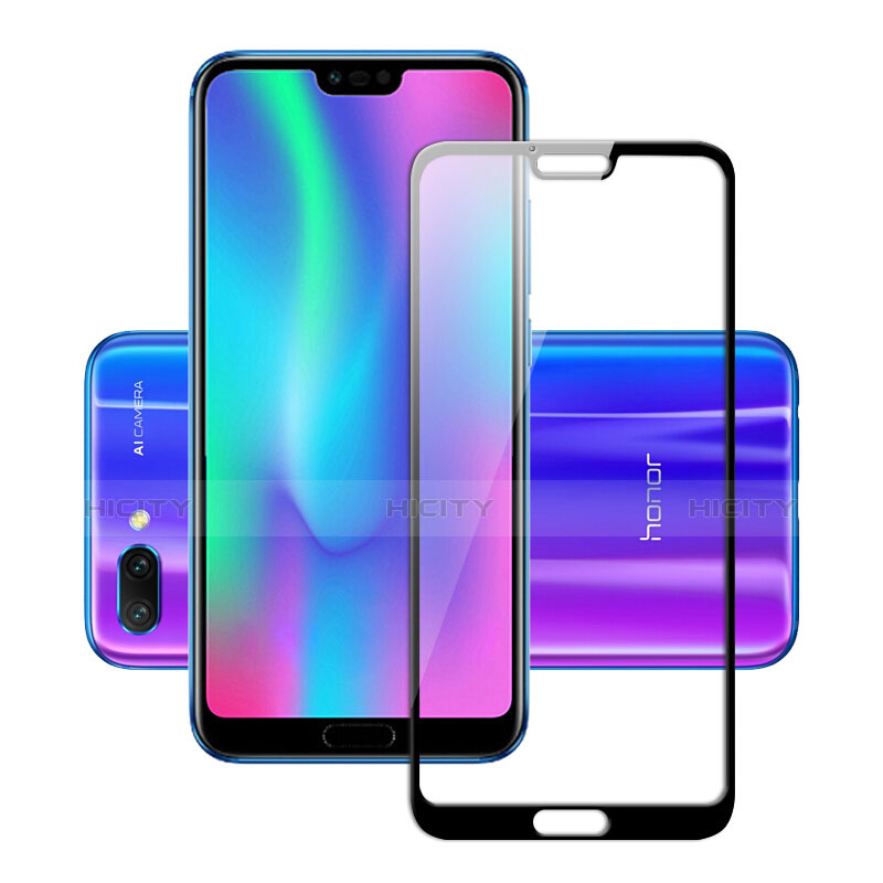 Pellicola in Vetro Temperato Protettiva Integrale Proteggi Schermo Film F06 per Huawei Honor 10 Nero