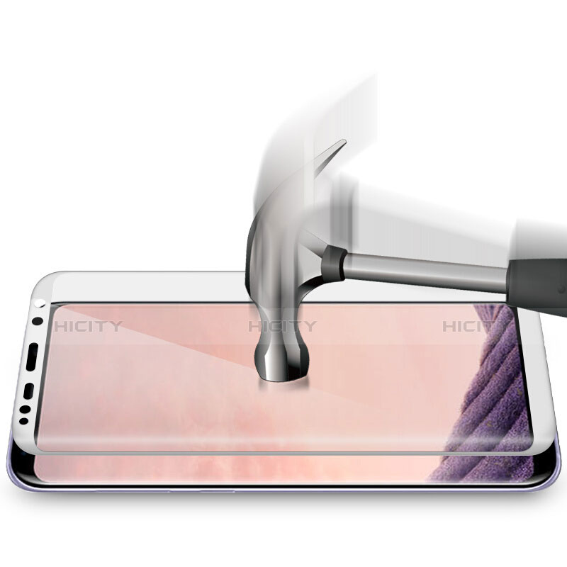 Pellicola in Vetro Temperato Protettiva Integrale Proteggi Schermo Film F06 per Samsung Galaxy S8 Bianco