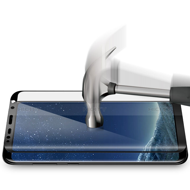 Pellicola in Vetro Temperato Protettiva Integrale Proteggi Schermo Film F06 per Samsung Galaxy S8 Nero