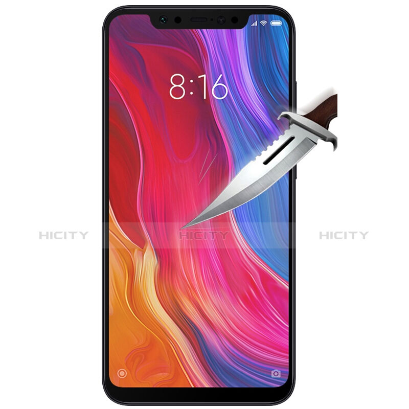 Pellicola in Vetro Temperato Protettiva Integrale Proteggi Schermo Film F06 per Xiaomi Mi 8 Nero