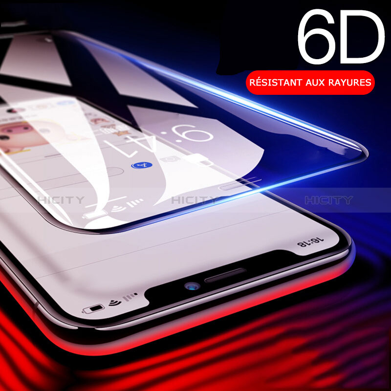 Pellicola in Vetro Temperato Protettiva Integrale Proteggi Schermo Film F07 per Apple iPhone X Nero