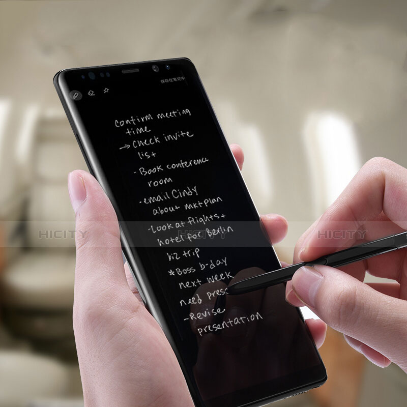 Pellicola in Vetro Temperato Protettiva Integrale Proteggi Schermo Film F08 per Samsung Galaxy Note 8 Nero