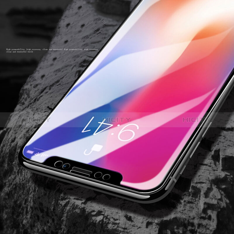 Pellicola in Vetro Temperato Protettiva Integrale Proteggi Schermo Film F12 per Apple iPhone X Nero