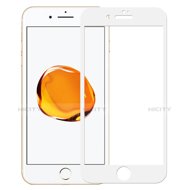 Pellicola in Vetro Temperato Protettiva Integrale Proteggi Schermo Film F18 per Apple iPhone 7 Bianco