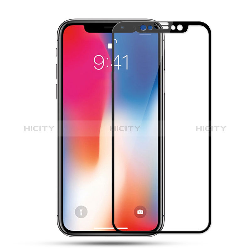 Pellicola in Vetro Temperato Protettiva Integrale Proteggi Schermo Film F30 per Apple iPhone X Nero