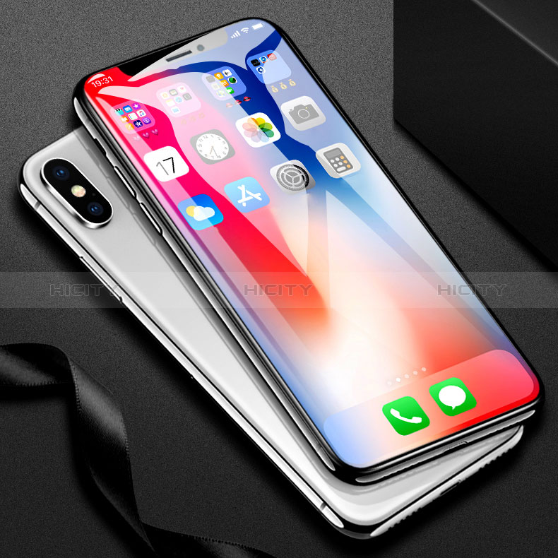 Pellicola in Vetro Temperato Protettiva Integrale Proteggi Schermo Film F31 per Apple iPhone X Nero