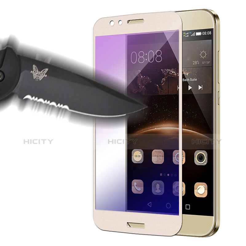 Pellicola in Vetro Temperato Protettiva Integrale Proteggi Schermo Film per Huawei G7 Plus Oro