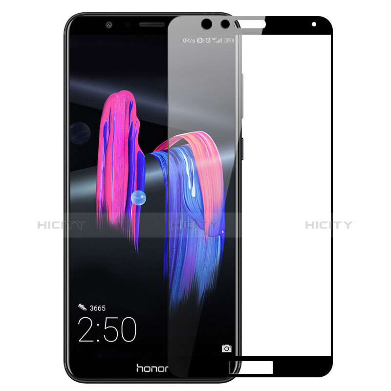 Pellicola in Vetro Temperato Protettiva Integrale Proteggi Schermo Film per Huawei Honor 7X Nero