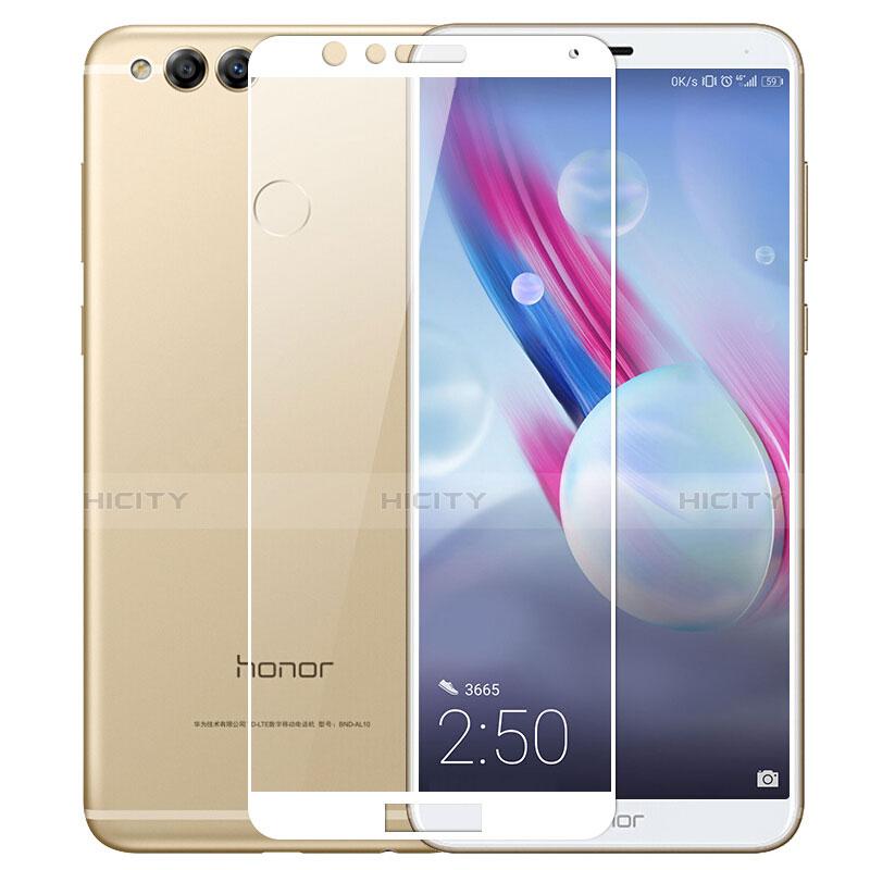 Pellicola in Vetro Temperato Protettiva Integrale Proteggi Schermo Film per Huawei Honor Play 7X Bianco