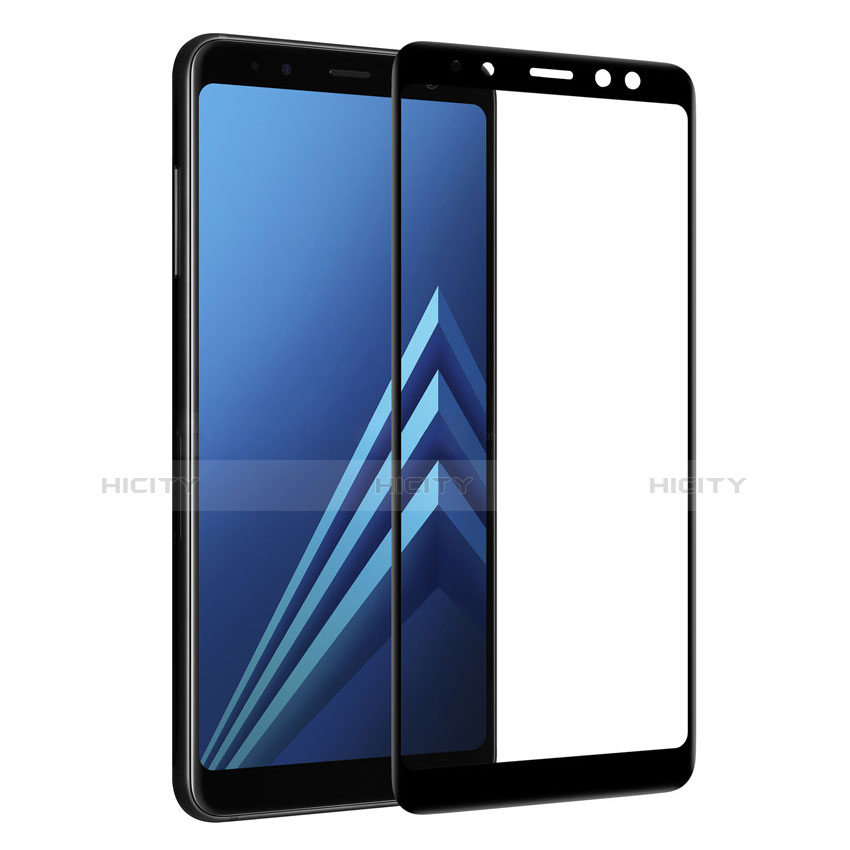 Pellicola in Vetro Temperato Protettiva Integrale Proteggi Schermo Film per Samsung Galaxy A8 (2018) Duos A530F Nero