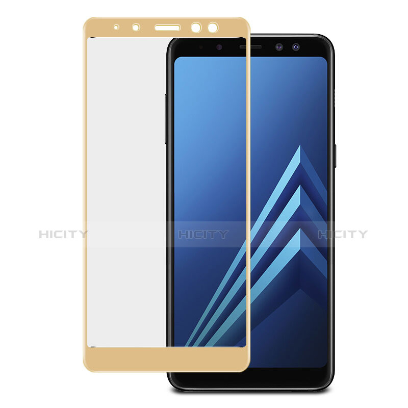 Pellicola in Vetro Temperato Protettiva Integrale Proteggi Schermo Film per Samsung Galaxy A8+ A8 Plus (2018) A730F Oro