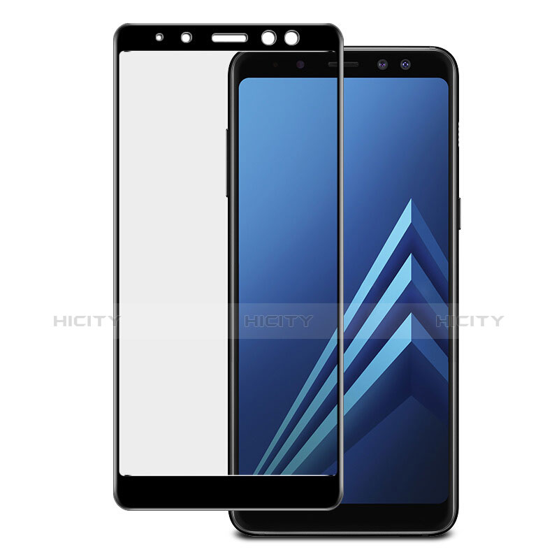 Pellicola in Vetro Temperato Protettiva Integrale Proteggi Schermo Film per Samsung Galaxy A8+ A8 Plus (2018) Duos A730F Nero