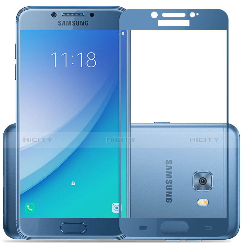 Pellicola in Vetro Temperato Protettiva Integrale Proteggi Schermo Film per Samsung Galaxy C5 Pro C5010 Blu