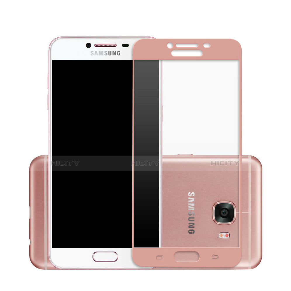 Pellicola in Vetro Temperato Protettiva Integrale Proteggi Schermo Film per Samsung Galaxy C7 SM-C7000 Rosa