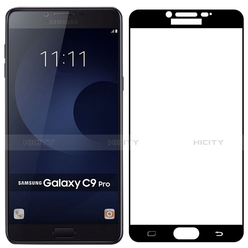 Pellicola in Vetro Temperato Protettiva Integrale Proteggi Schermo Film per Samsung Galaxy C9 Pro C9000 Nero
