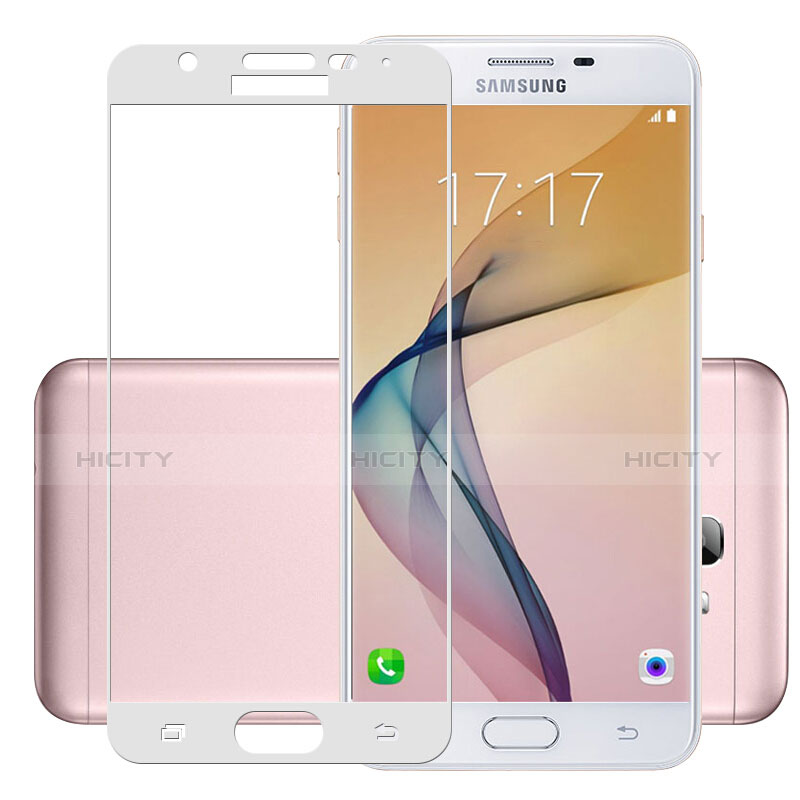 Pellicola in Vetro Temperato Protettiva Integrale Proteggi Schermo Film per Samsung Galaxy J5 Prime G570F Bianco